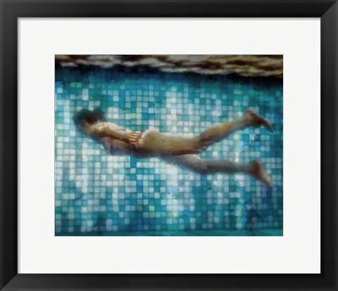 Framed Swimming Under II Print