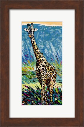 Framed Regal Giraffe I Print
