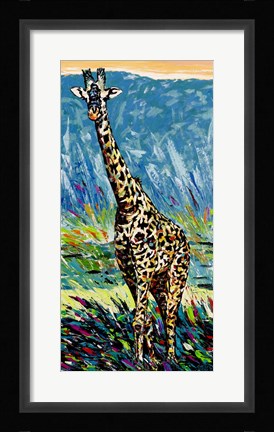 Framed Regal Giraffe I Print