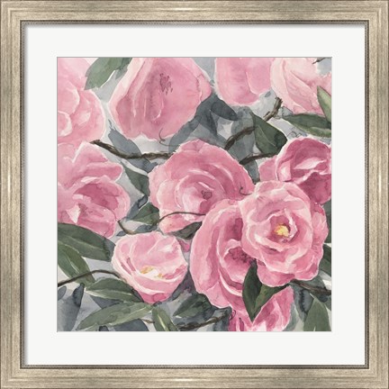 Framed Watercolor Roses I Print