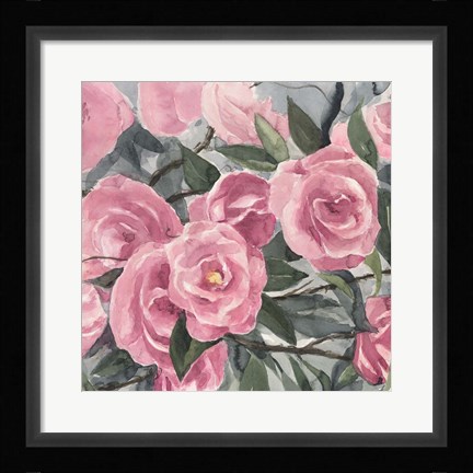 Framed Watercolor Roses II Print
