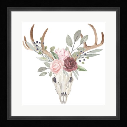 Framed Branched Posy I Print