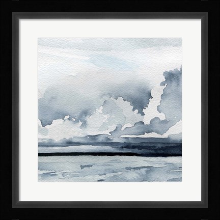 Framed Passing Rain Storm V Print