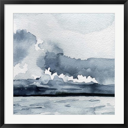 Framed Passing Rain Storm VI Print