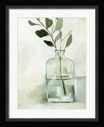 Framed Eucalyptus Branch Still Life I Print