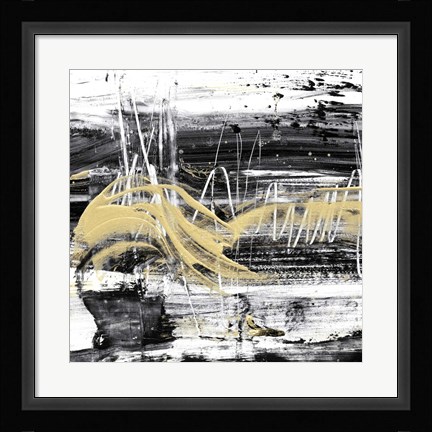 Framed Gold Wave I Print