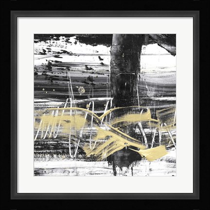 Framed Gold Wave II Print
