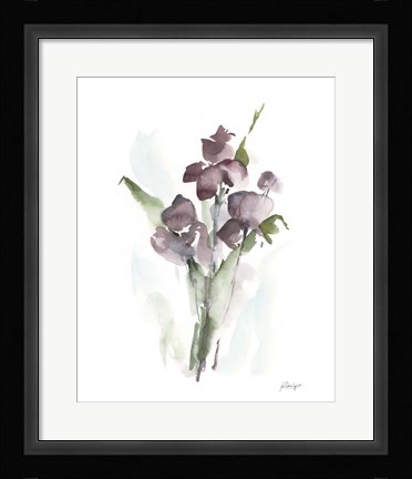 Framed Plum Bouquet I Print