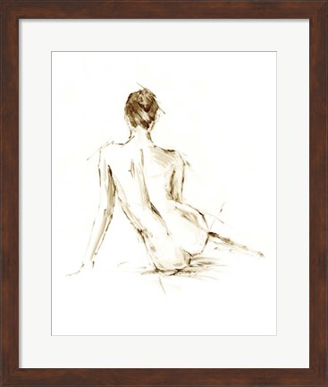 Framed Drybrush Figure Study II Print