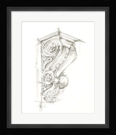 Framed Corbel Sketch I Print