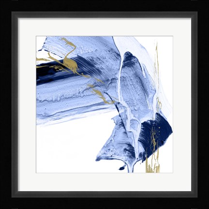 Framed Golden Current I Print