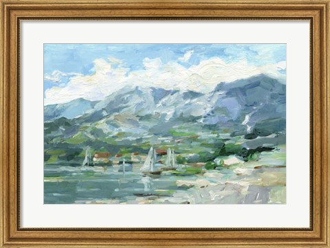 Framed Sailing Along the Coast I Print