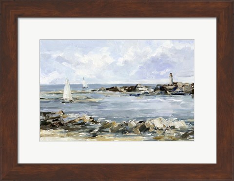 Framed Rocky Shore Coastline II Print