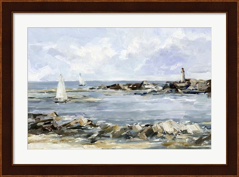 Framed Rocky Shore Coastline II Print
