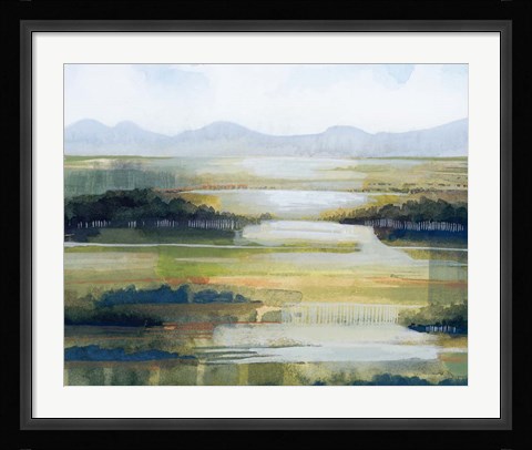 Framed Lime Strata II Print