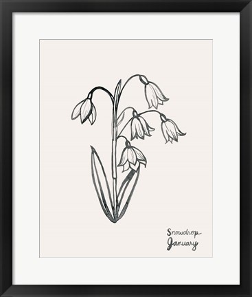 Framed Annual Flowers I Print
