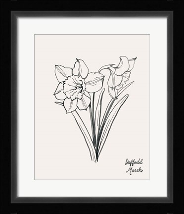 Framed Annual Flowers III Print