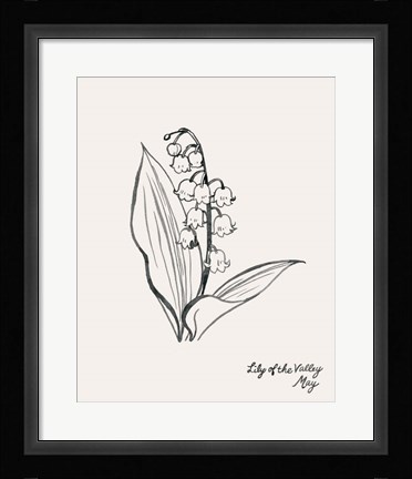 Framed Annual Flowers V Print