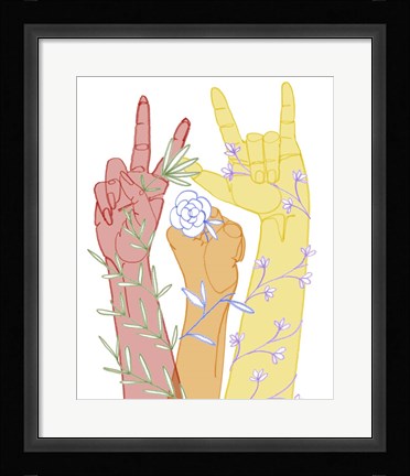 Framed Love Each Other I Print