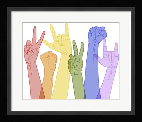 Framed Love Each Other III Print