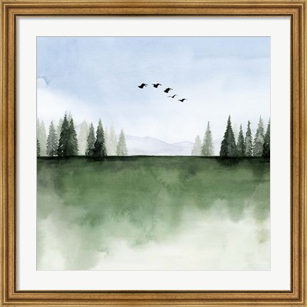 Framed Forest&#39;s Edge I Print