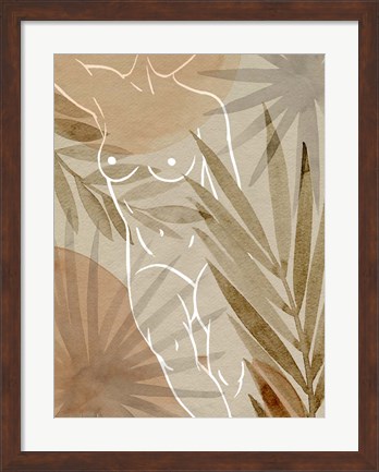 Framed Terracotta Shadows I Print