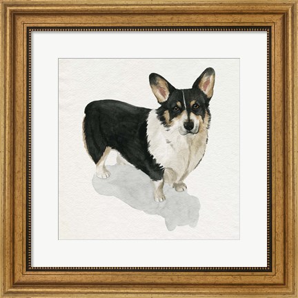 Framed Pup for the Queen I Print