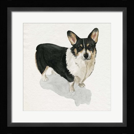 Framed Pup for the Queen I Print