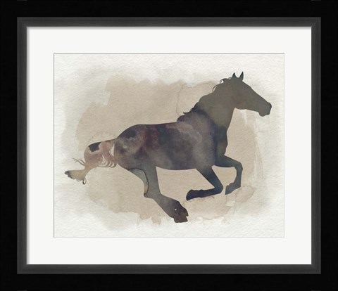 Framed Galloping I Print