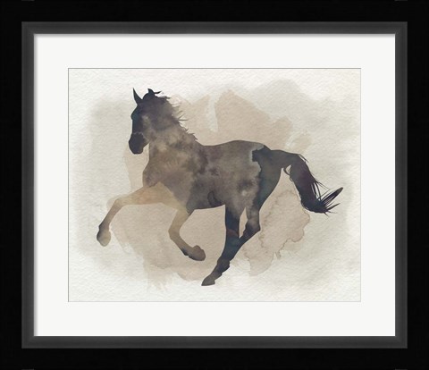 Framed Galloping II Print