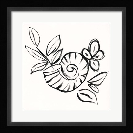 Framed Shell Scrawl I Print