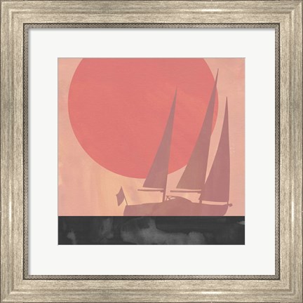 Framed Deep Sea Sunset I Print
