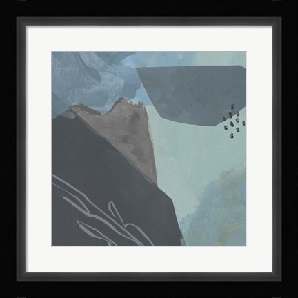 Framed Steely Abstract I Print