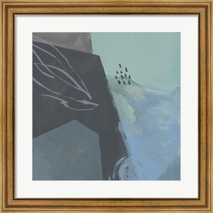 Framed Steely Abstract III Print