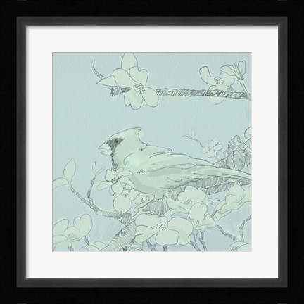Framed Backyard Bird Sketch II Print