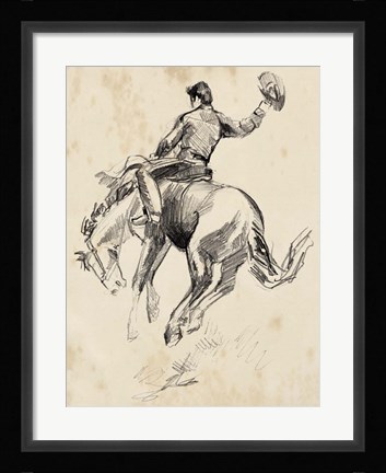 Framed King of the Rodeo II Print