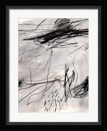 Framed Charcoal Waltz I Print