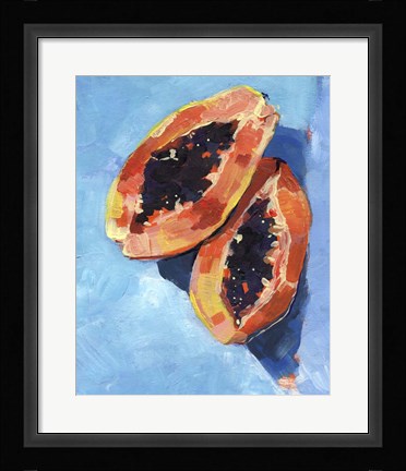 Framed Bold Papaya I Print