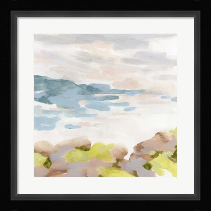 Framed Pastel Shoreline I Print