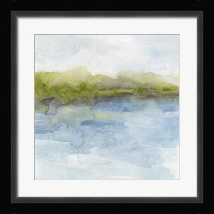 Framed Watermark Shoreline I Print