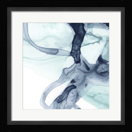Framed Blue Cavern VI Print