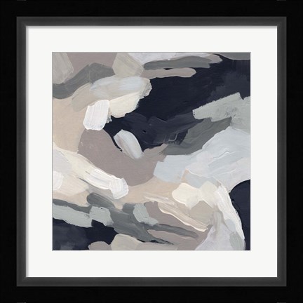 Framed Monochrome Currents II Print