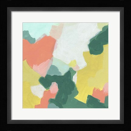 Framed Melon Mosaic I Print