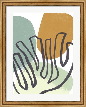 Framed Midcentury Modern Coral IV Print