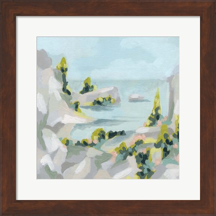 Framed Pastel Cove I Print