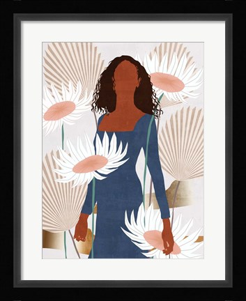 Framed Sun Kissed Woman I Print