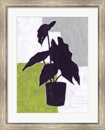 Framed Green Plantling I Print