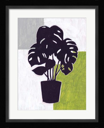 Framed Green Plantling II Print
