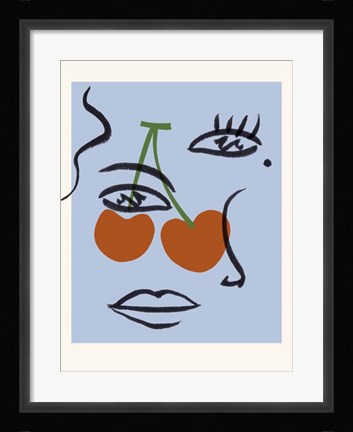 Framed Cherry Baby I Print