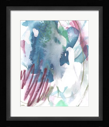 Framed Magenta Wave Form II Print